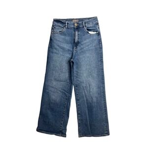 DL1961 High Rise Vintage Hepburn Wide Crop Leg Jeans Size 29 Maritime Ankle